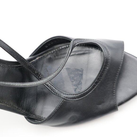 Ralph Lauren Collection Black Heels Women's EU 38.5 B Pump Open Toe Ankle Strap - Picture 11 of 12